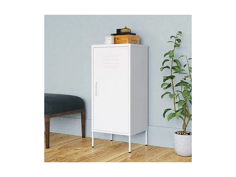 Armoire de rangement Blanc 42,5x35x101,5 cm Acier FR67273