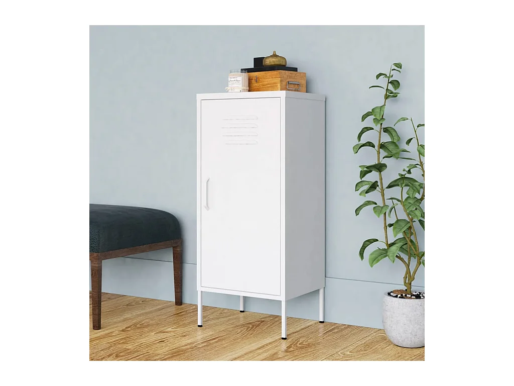 Armoire de rangement Blanc 42,5x35x101,5 cm Acier FR67273