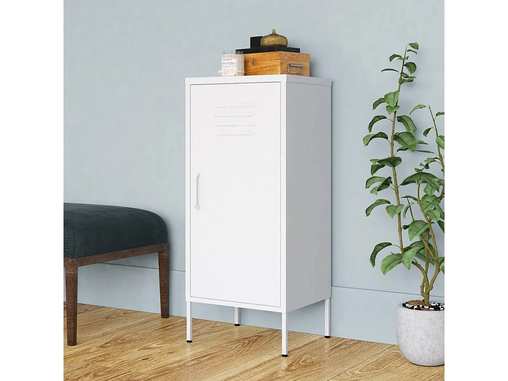 Armoire de rangement Blanc 42,5x35x101,5 cm Acier FR67273