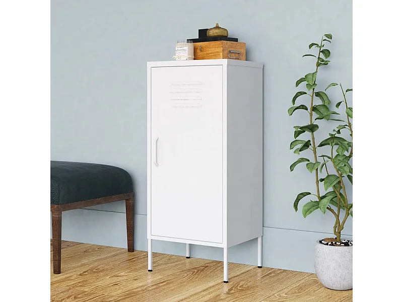 Armoire de rangement Blanc 42,5x35x101,5 cm Acier FR67273