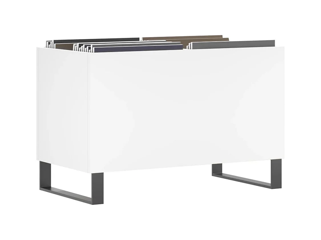 Armoire à disques blanc 74,5x38x48 cm bois d'ingénierie FR96546