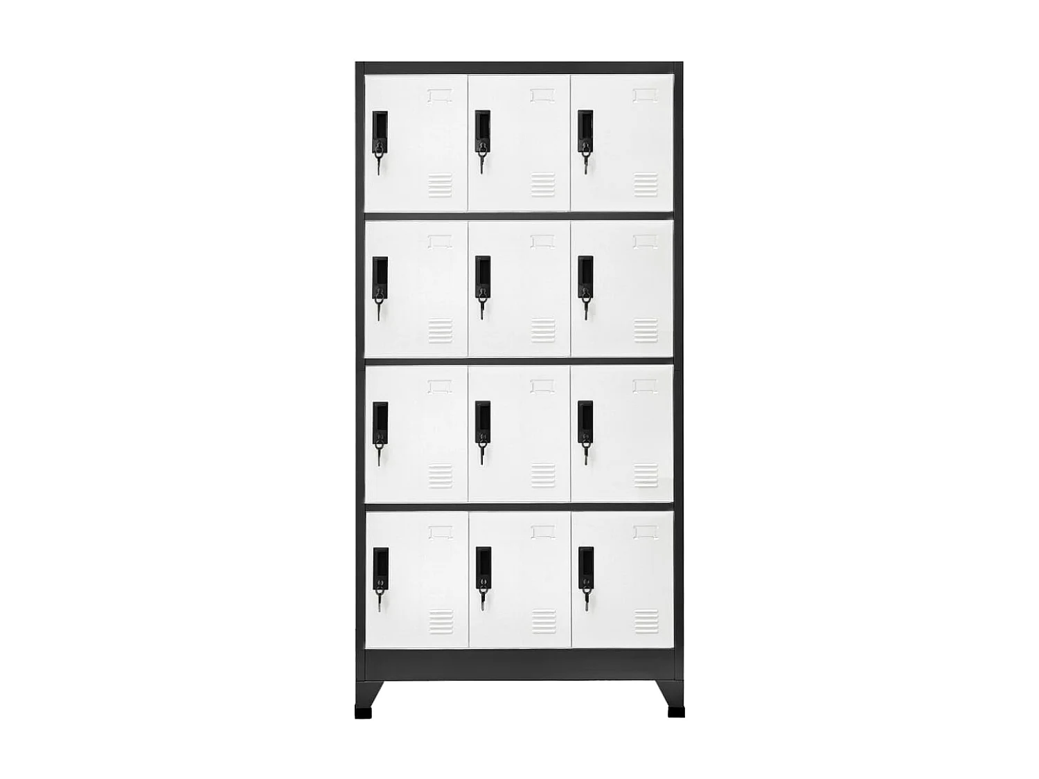 Cacifo aço 90x45x180 cm antracite e branco PT186602