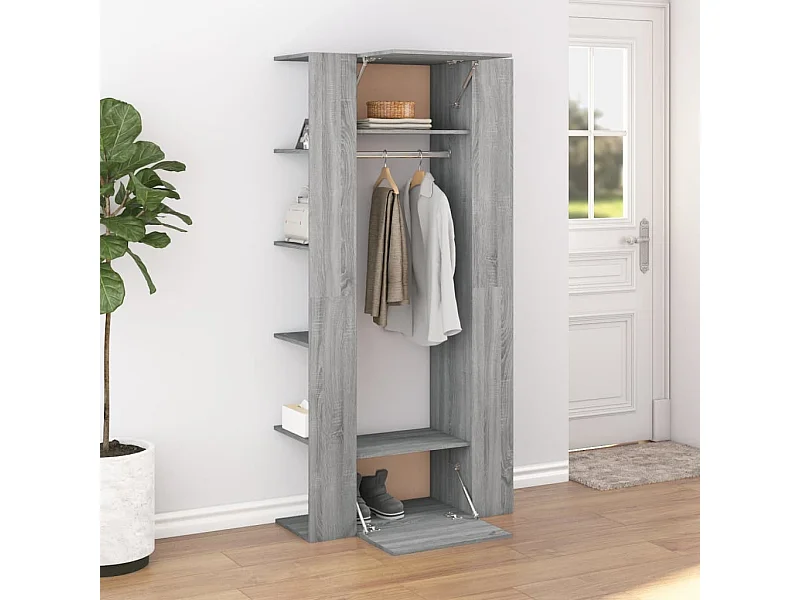 Armoires de couloir 2 pcs sonoma gris Bois d'ingénierie FR47354