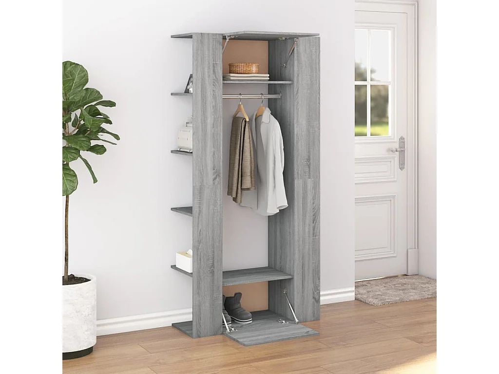 Armoires de couloir 2 pcs sonoma gris Bois d'ingénierie FR47354