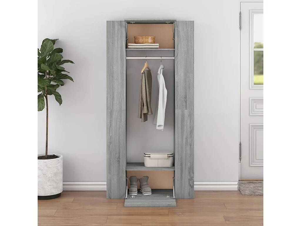 Armoires de couloir 2 pcs sonoma gris Bois d'ingénierie FR47354