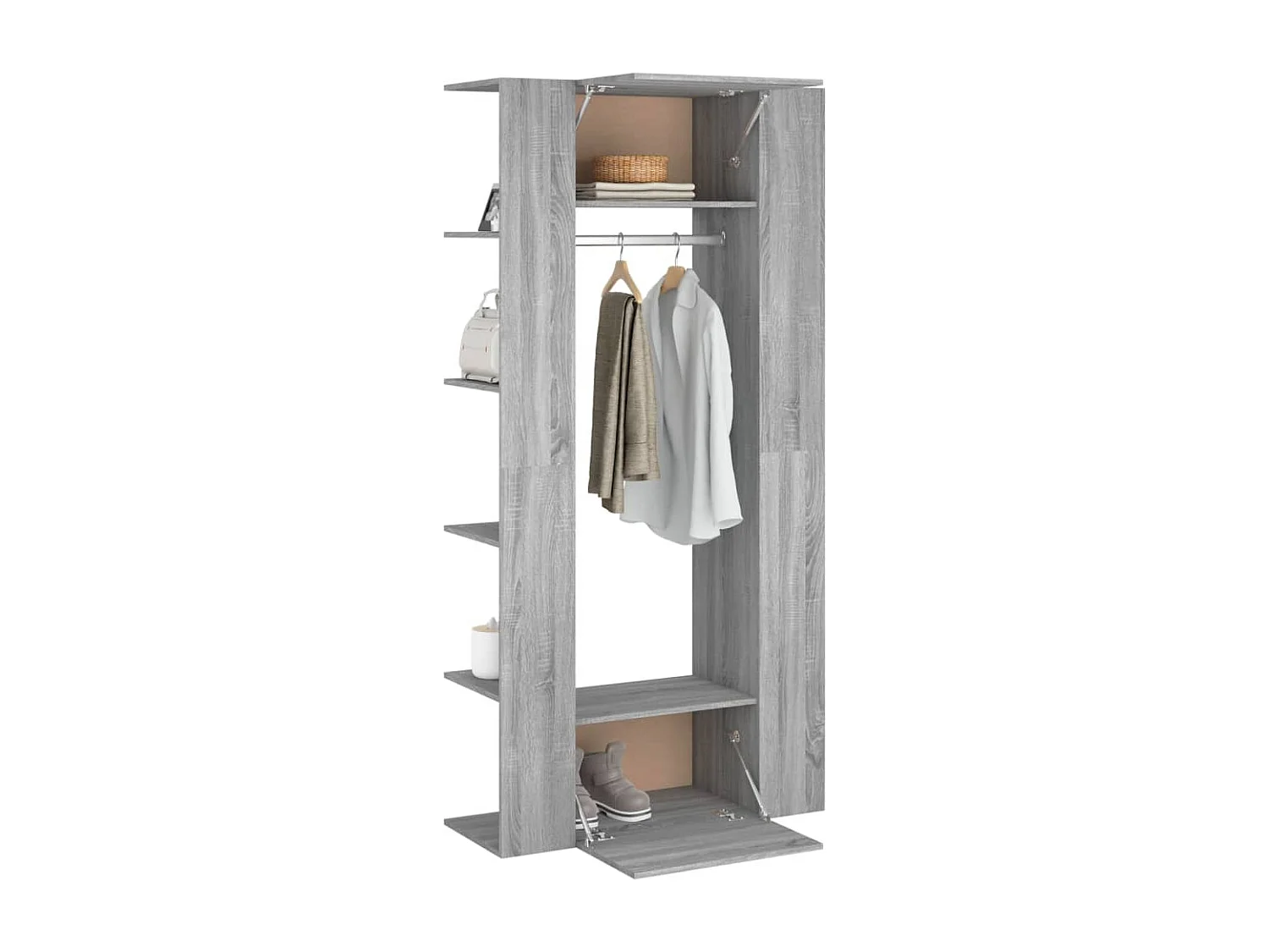 Armoires de couloir 2 pcs sonoma gris Bois d'ingénierie FR47354