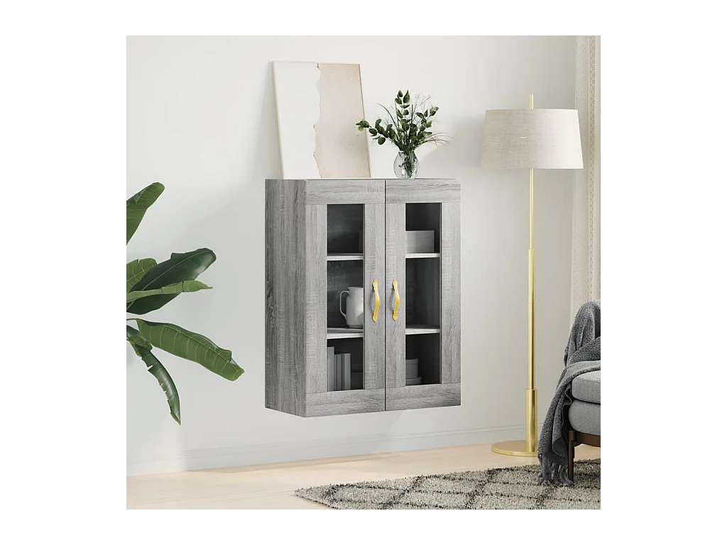 Armario de pared gris Sonoma 69,5x34x90 cm ES358146