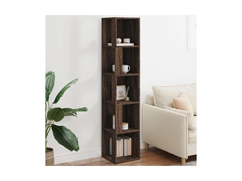 Armário canto 33x33x164,5cm derivados madeira carvalho castanho PT137281