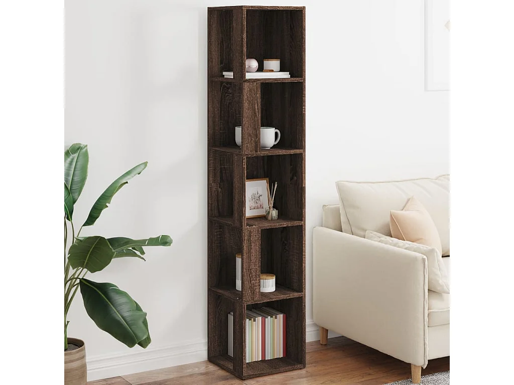 Armoire d'angle Chêne marron 33x33x164,5 cm Bois d'ingénierie FR55222