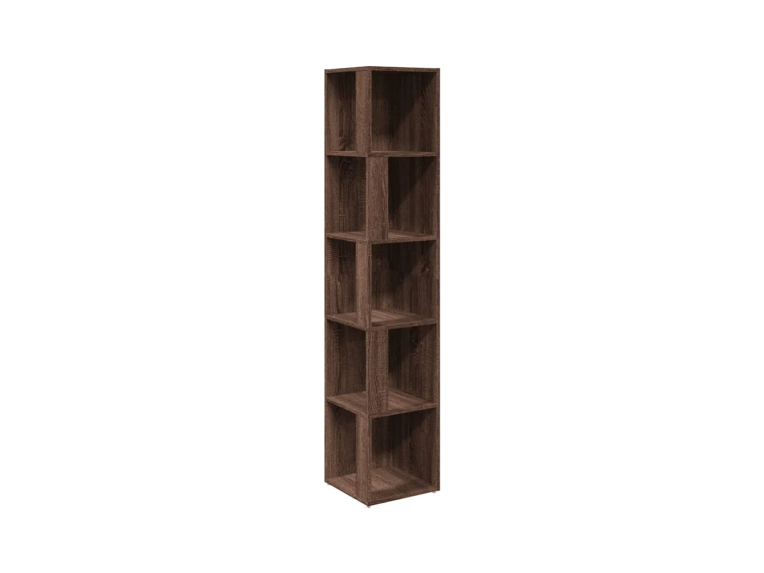 Hoekkast 33x33x164,5 cm bewerkt hout bruin eikenkleur BE216880