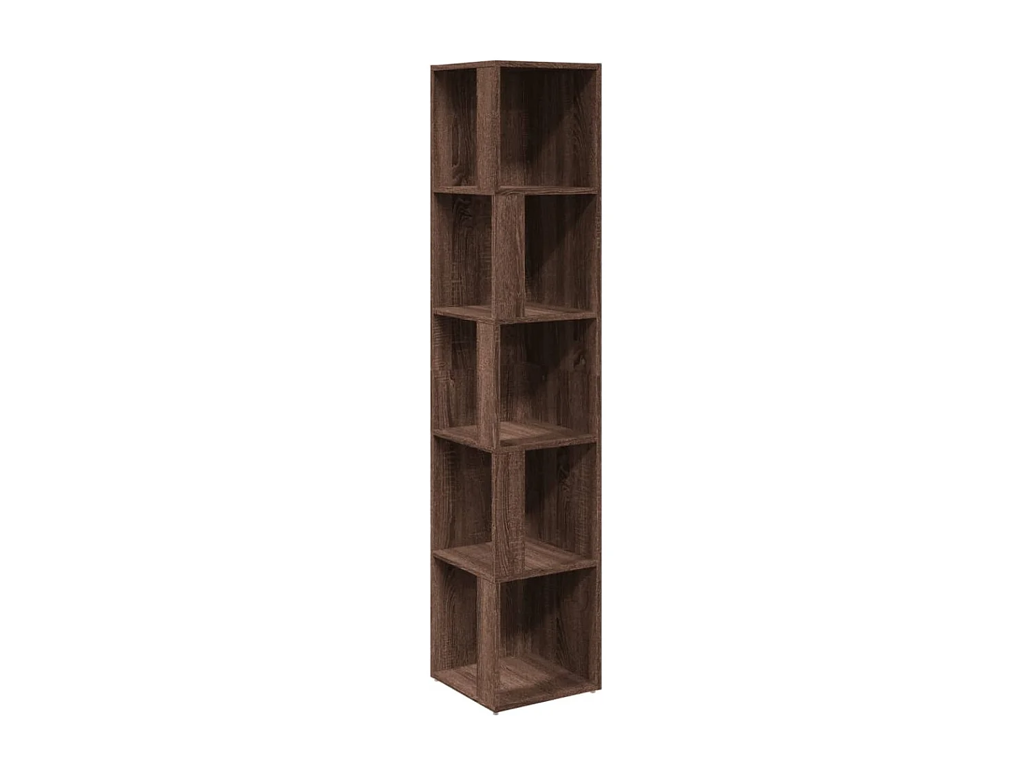 Hoekkast 33x33x164,5 cm bewerkt hout bruin eikenkleur BE216880