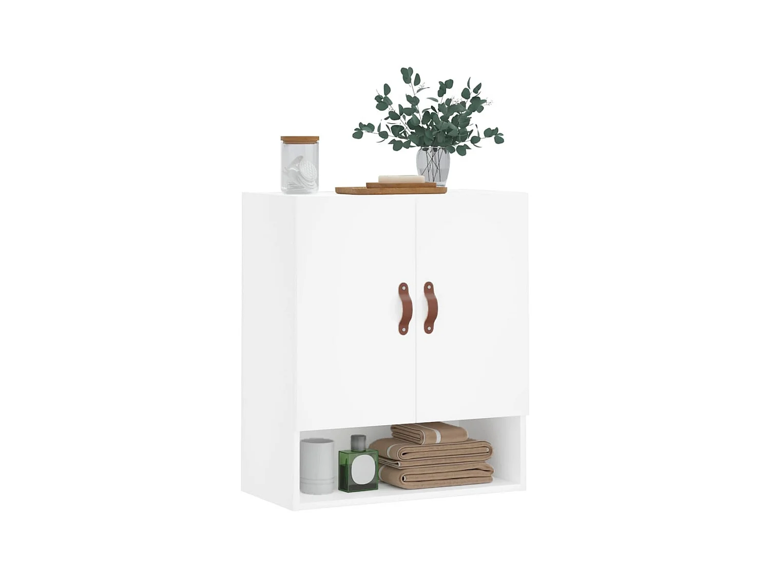 Armoire murale blanc 60x31x70 cm bois d'ingénierie FR61731