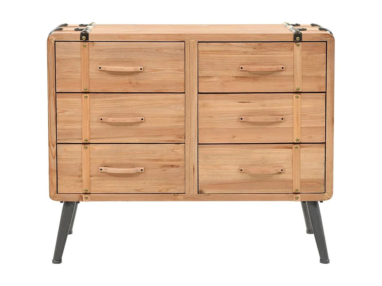 Ladekast 91x35x73 cm massief vurenhout BE696985