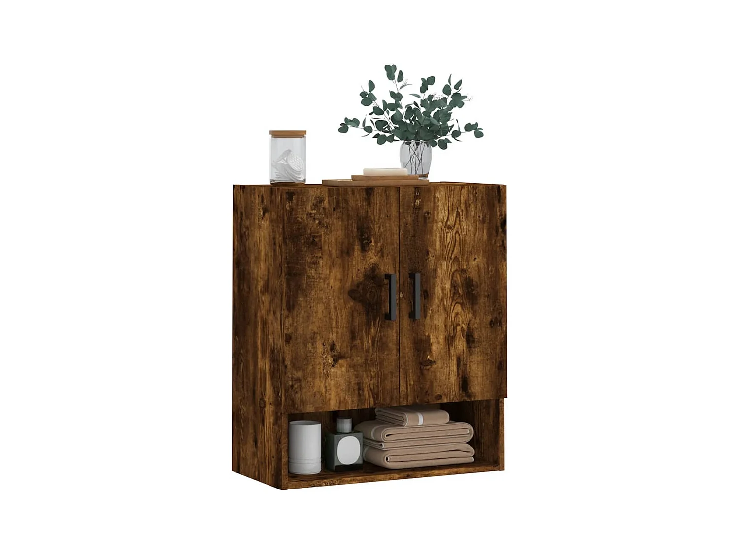 Armoire murale chêne fumé 60x31x70 cm bois d'ingénierie FR76134
