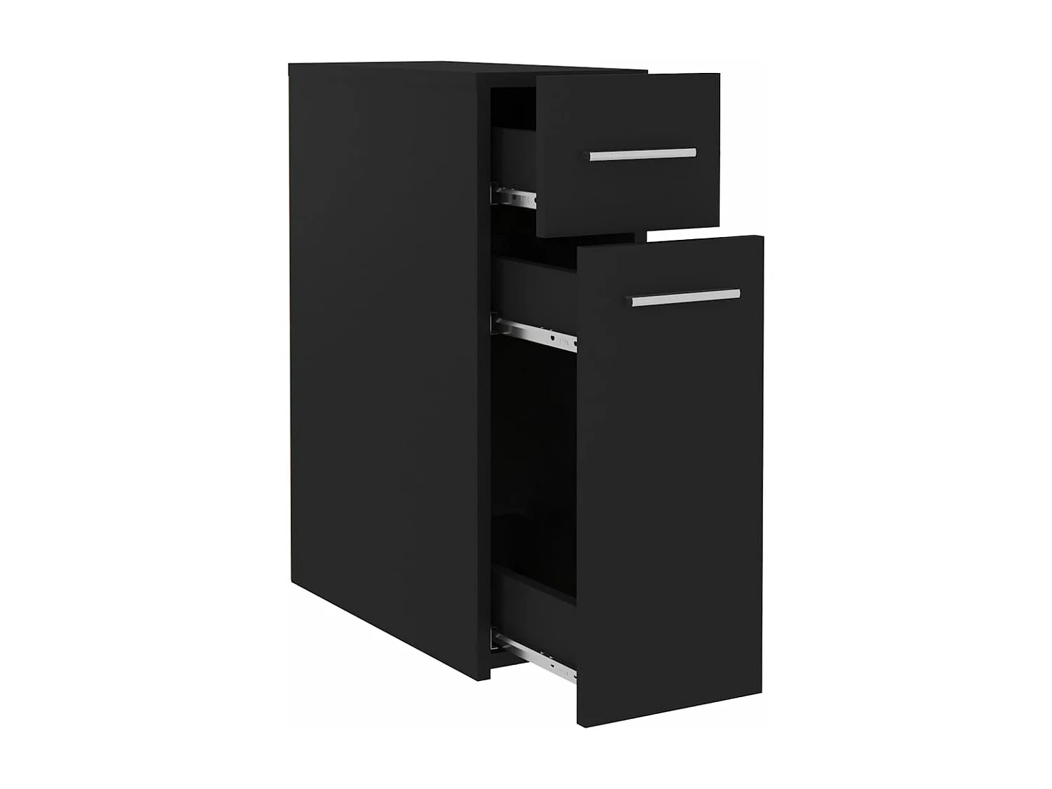 Armoire d'apothicaire Noir 20x45,5x60 cm Aggloméré FR83492