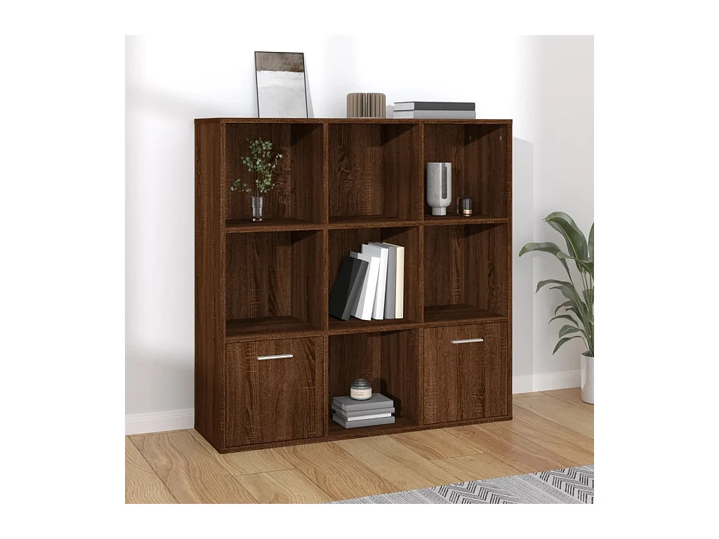 Boekenkast 98x30x98 cm bruin eikenkleur BE511978