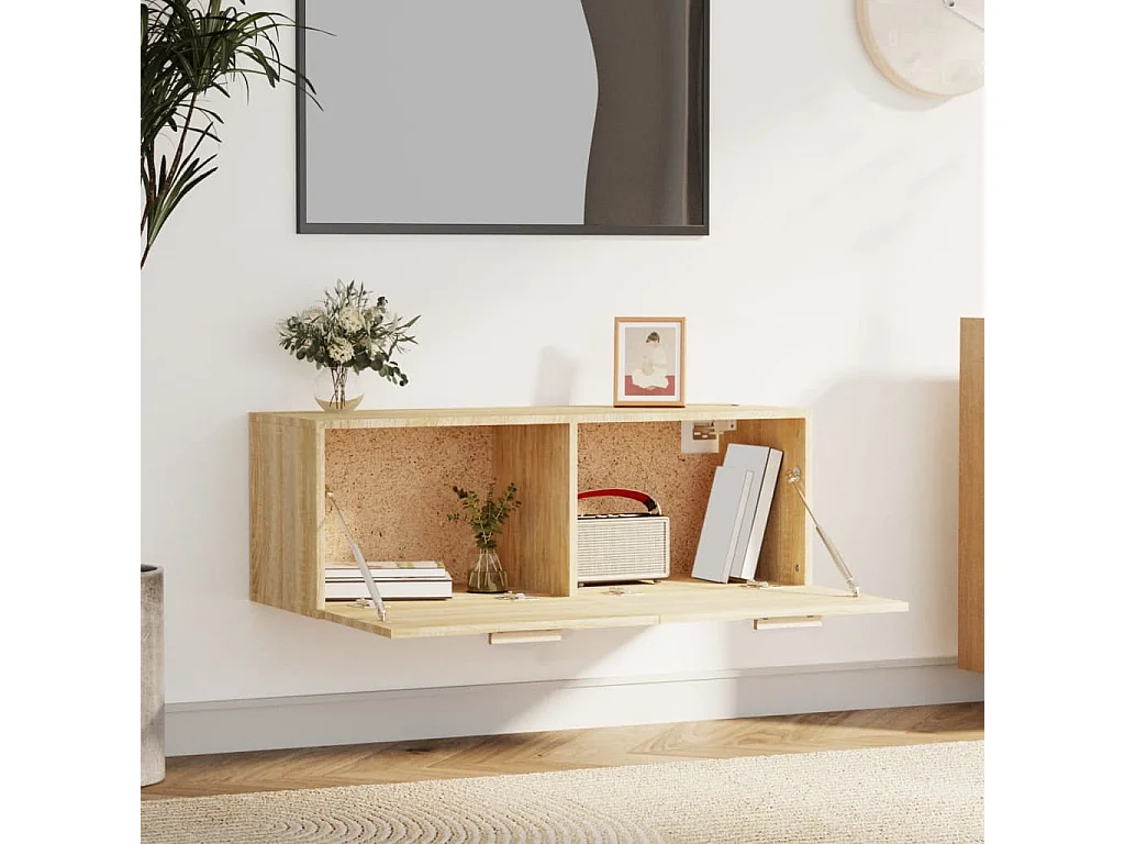 Armário parede 100x36,5x35cm derivados madeira carvalho sonoma PT103006