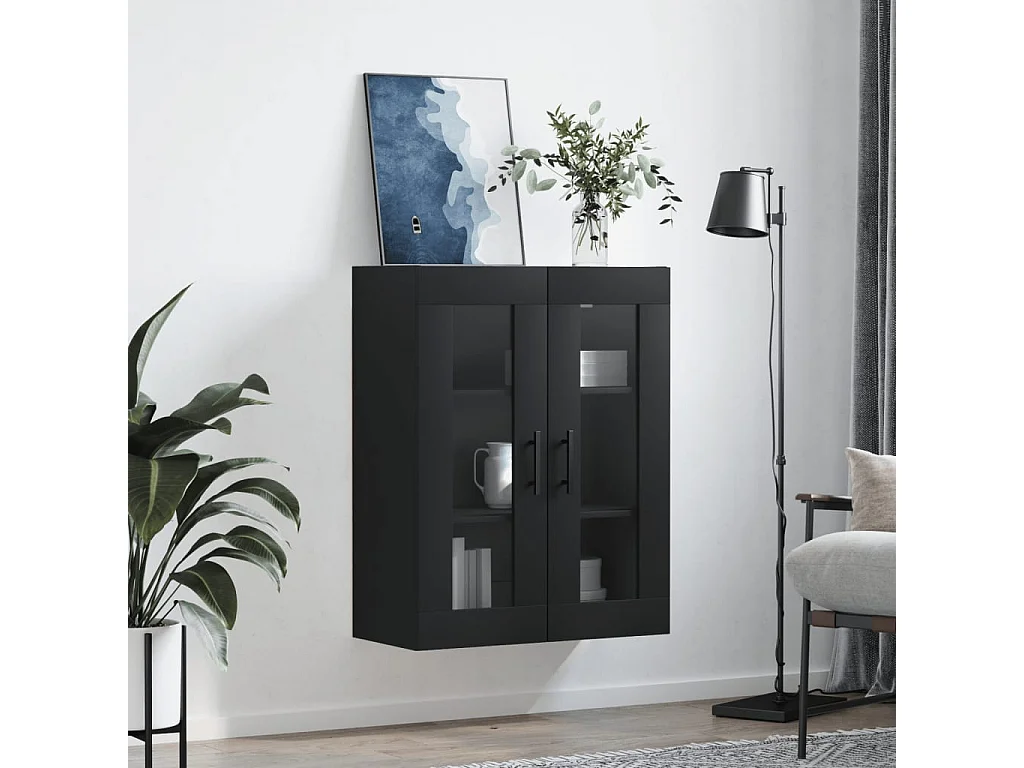 Armoire murale noir 69,5x34x90 cm FR18247