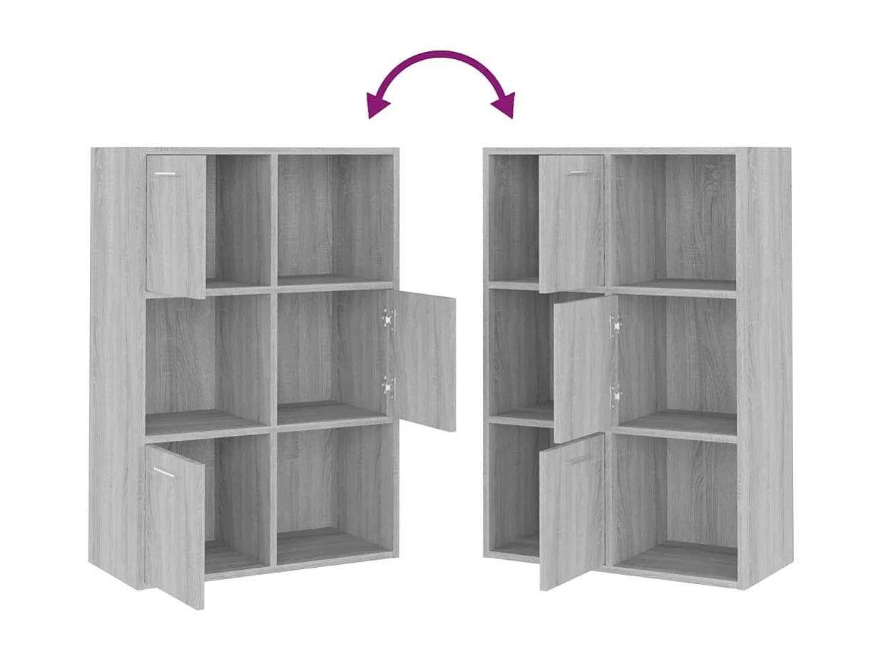 Armoire de rangement Sonoma gris 60x29,5x90 cm FR25419