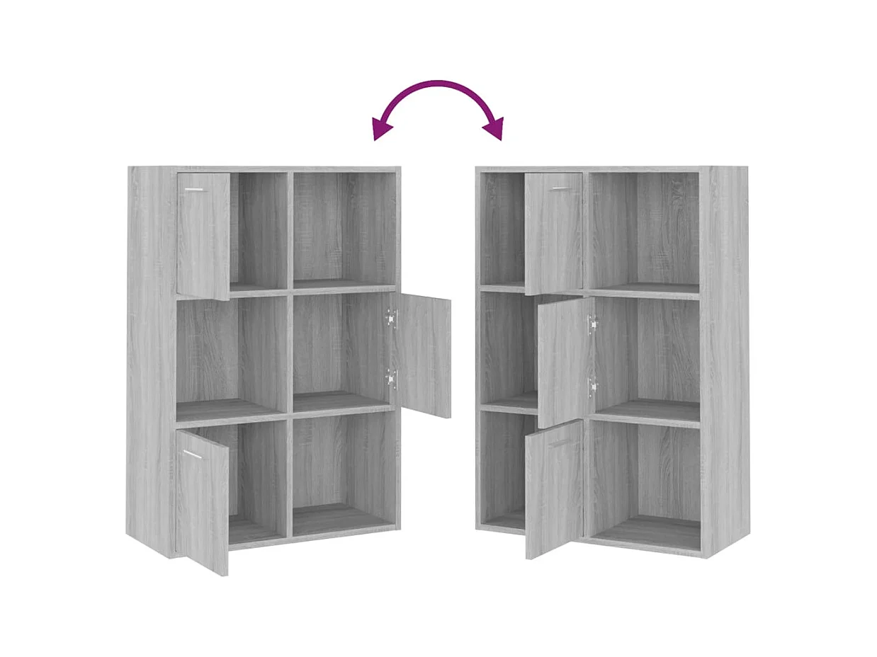 Mueble de almacenaje gris Sonoma 60x29,5x90 cm ES438491