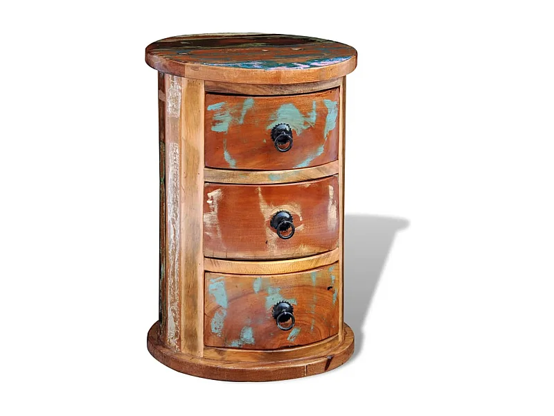 Kast met 3 lades massief gerecycled hout  BE608657