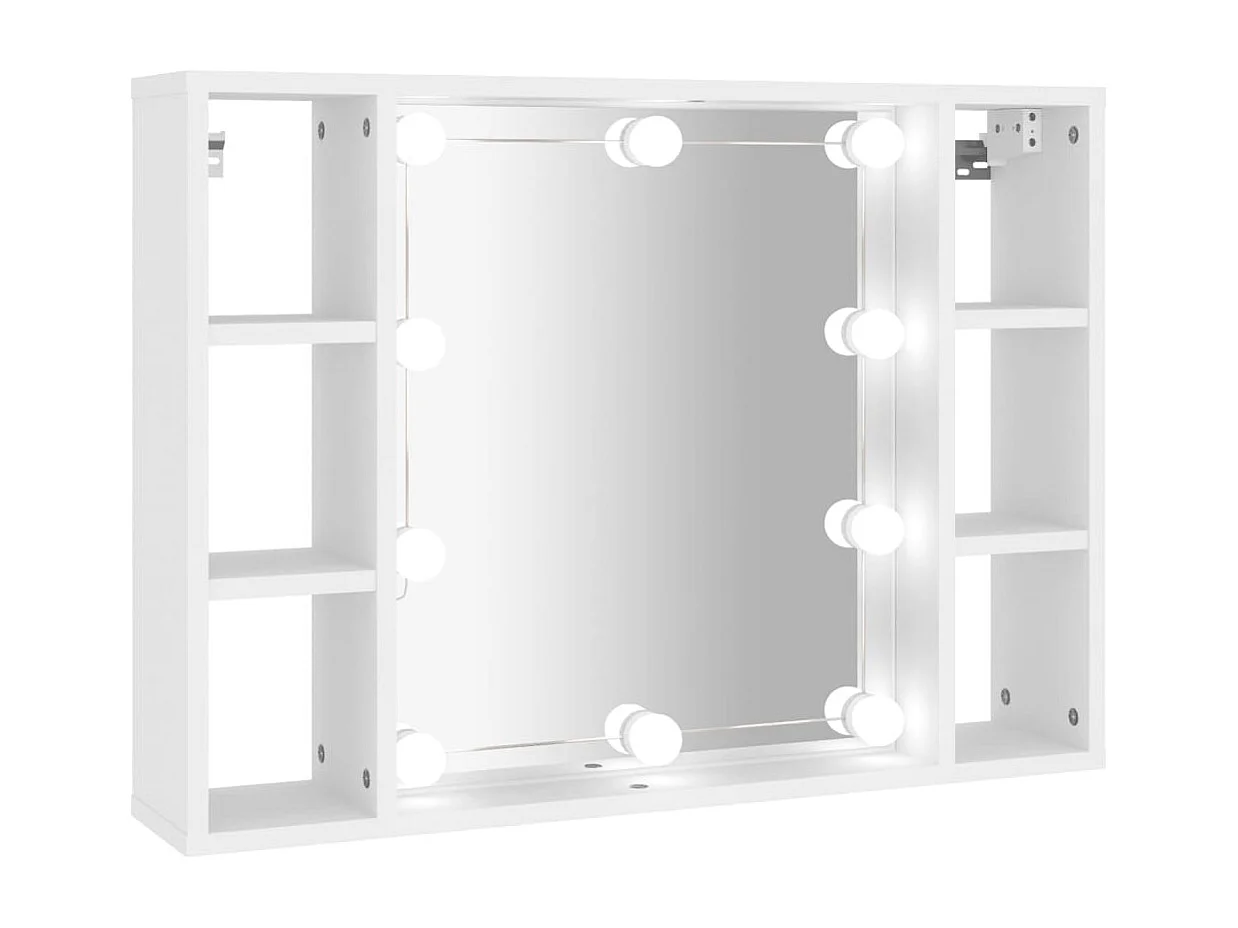 Armoire à miroir avec LED Blanc 76x15x55 cm FR22222