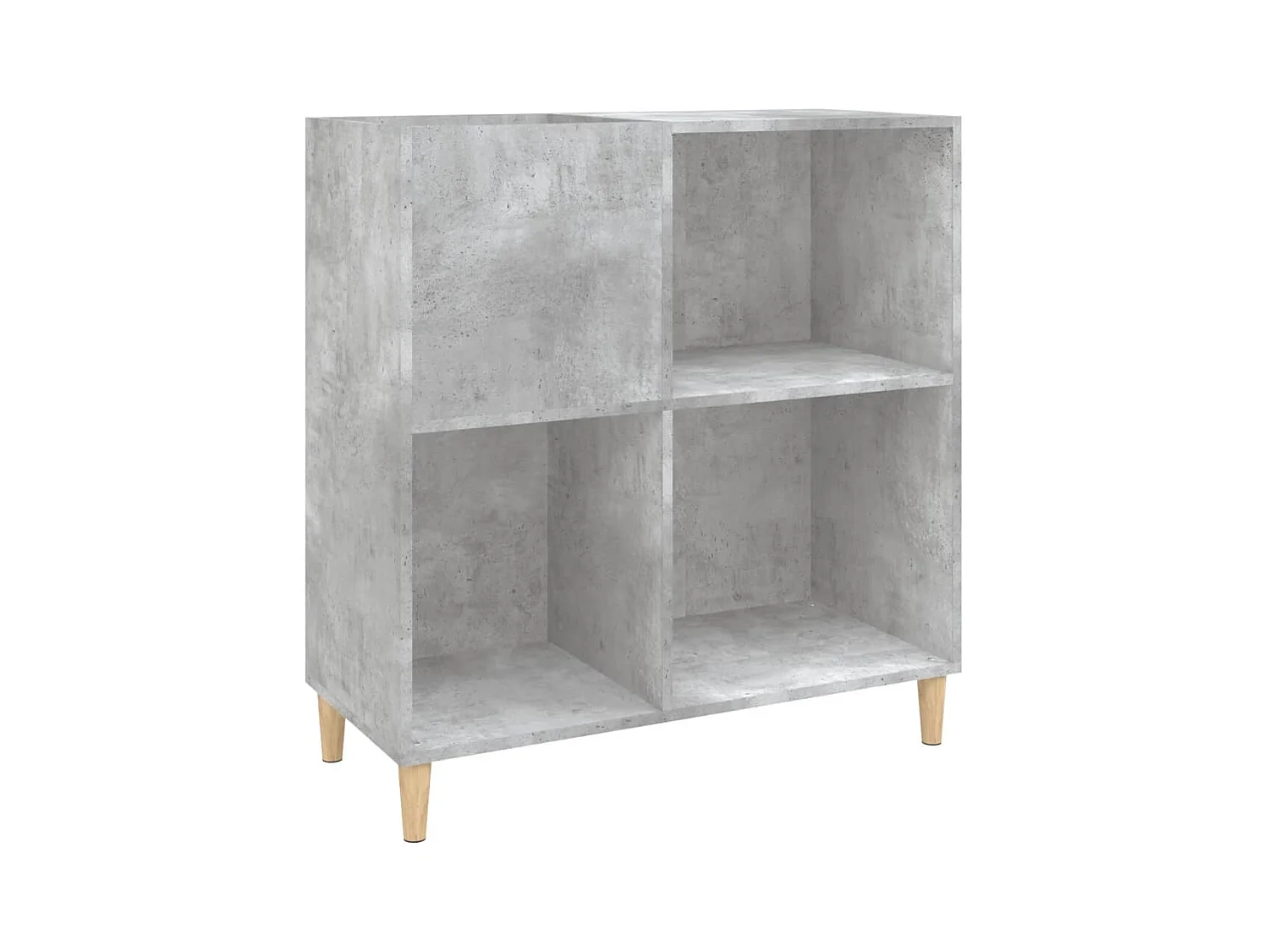 Mueble discos madera contrachapada gris hormigón 84,5x38x89 cm ES298927