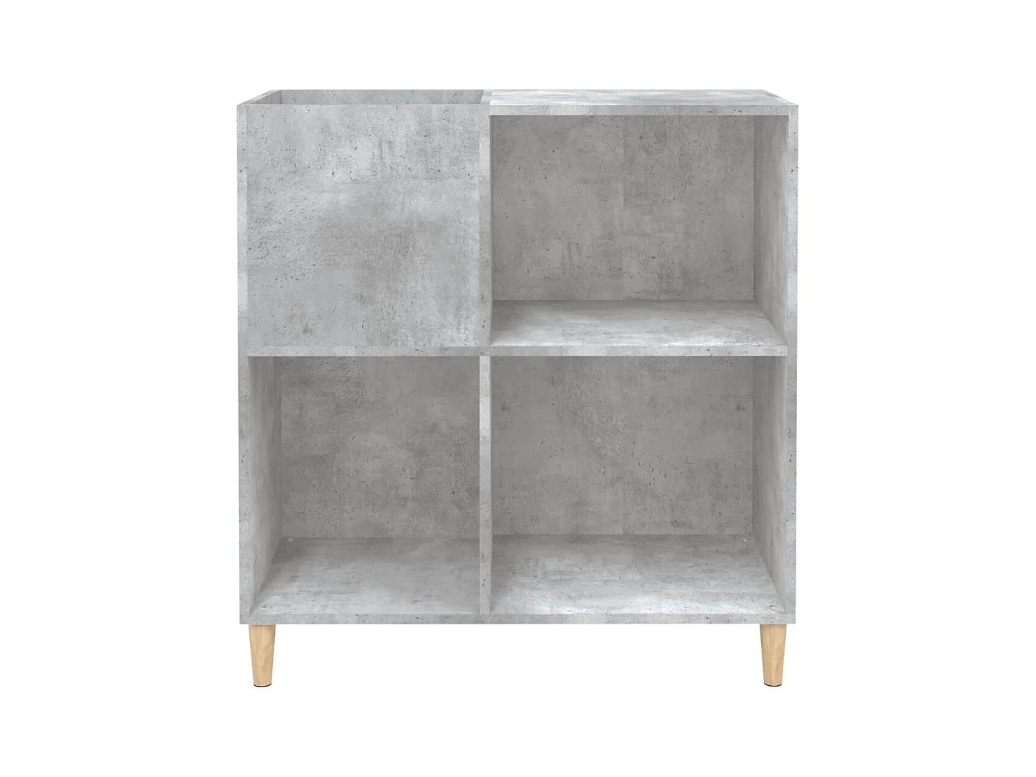 Mueble discos madera contrachapada gris hormigón 84,5x38x89 cm ES298927