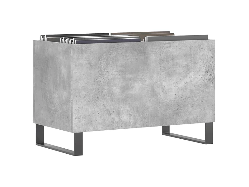 Mueble discos madera contrachapada gris hormigón 74,5x38x48 cm ES620134