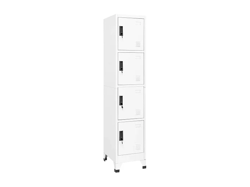Armoire à casiers Blanc 38x45x180 cm Acier FR37989