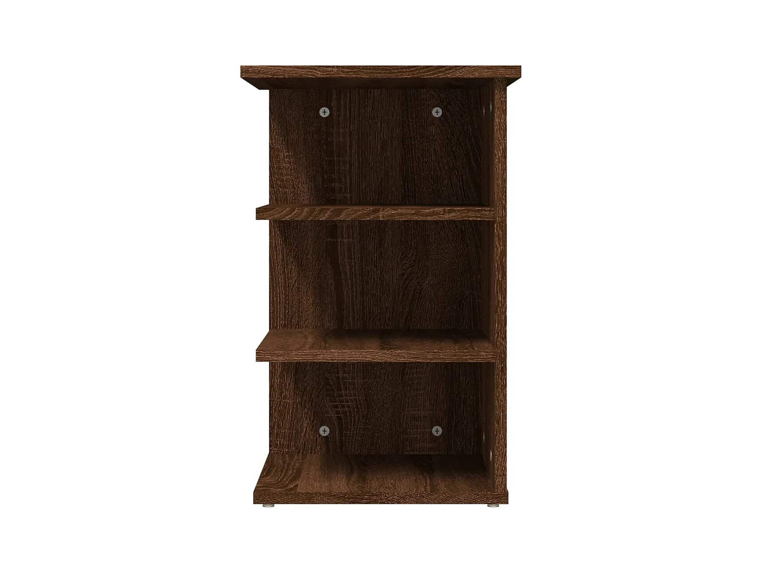 Bijzetkast 35x35x55 cm bewerkt hout bruin eikenkleur BE551497