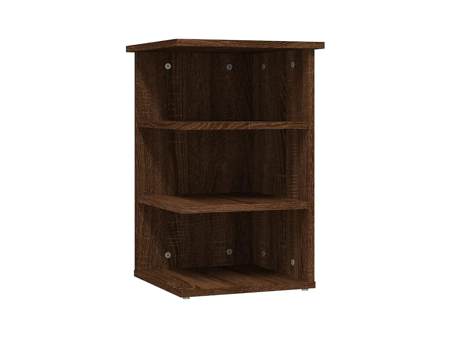 Bijzetkast 35x35x55 cm bewerkt hout bruin eikenkleur BE551497
