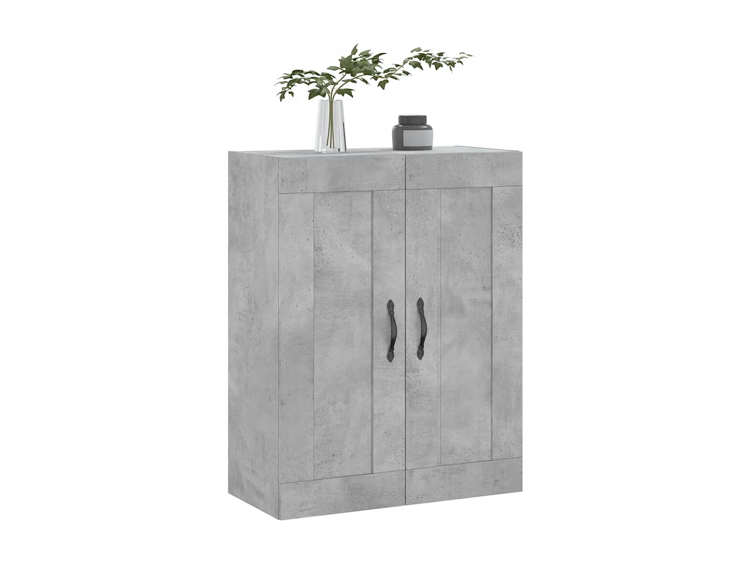 Armoire murale gris béton 69,5x34x90 cm bois d'ingénierie FR34456
