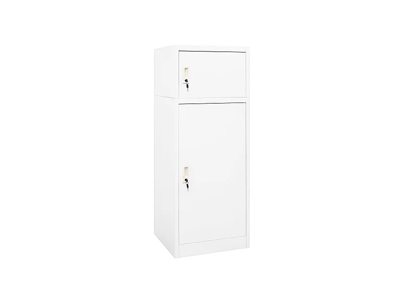 Armoire à selles Blanc 53x53x140 cm Acier FR36014