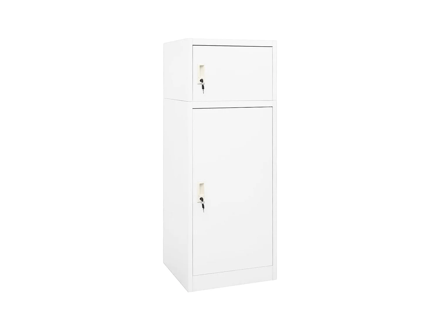 Armoire à selles Blanc 53x53x140 cm Acier FR36014