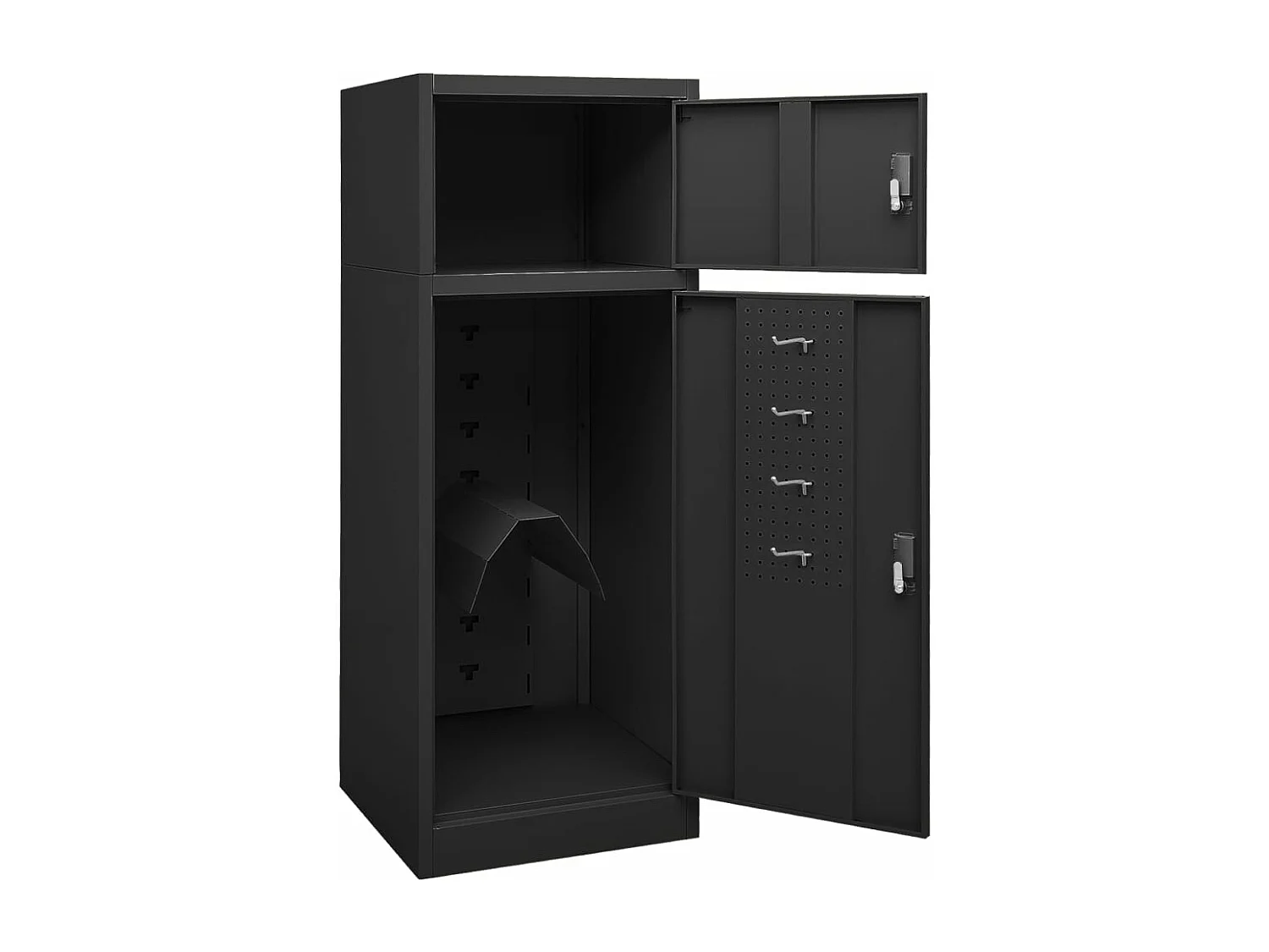 Armoire à selles Anthracite 53x53x140 cm Acier FR92511