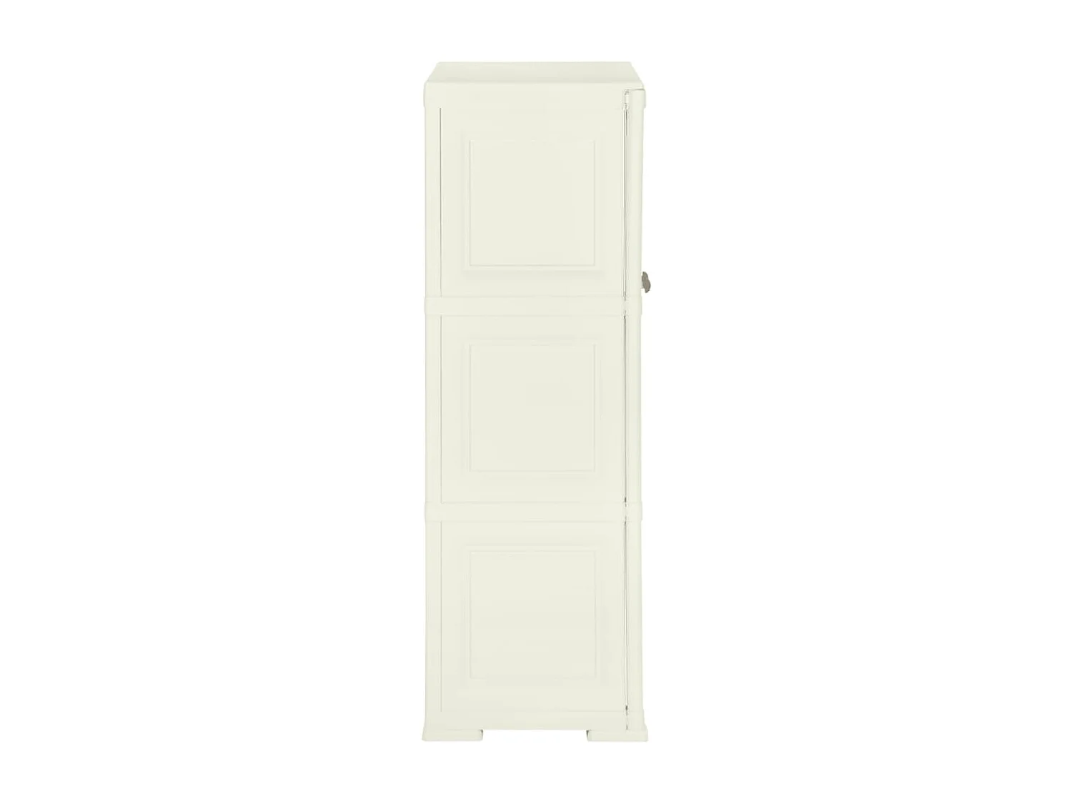 Armoire plastique 79x43x125 cm design bois glace à la vanille FR69048