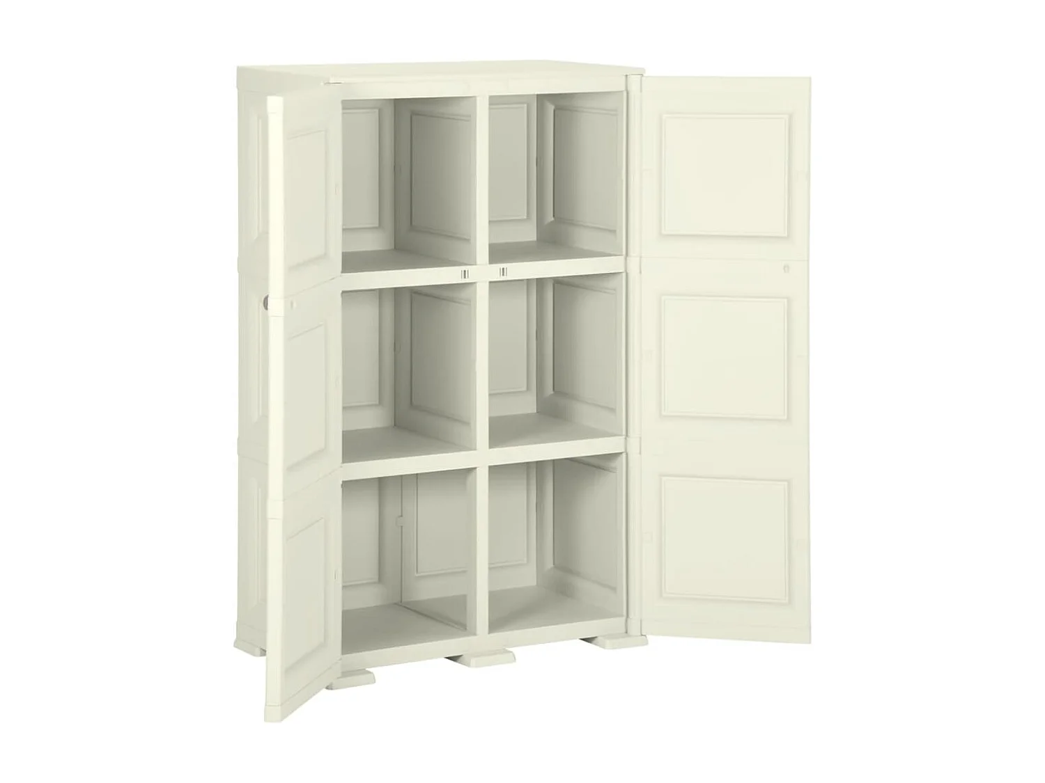 Armoire plastique 79x43x125 cm design bois glace à la vanille FR69048