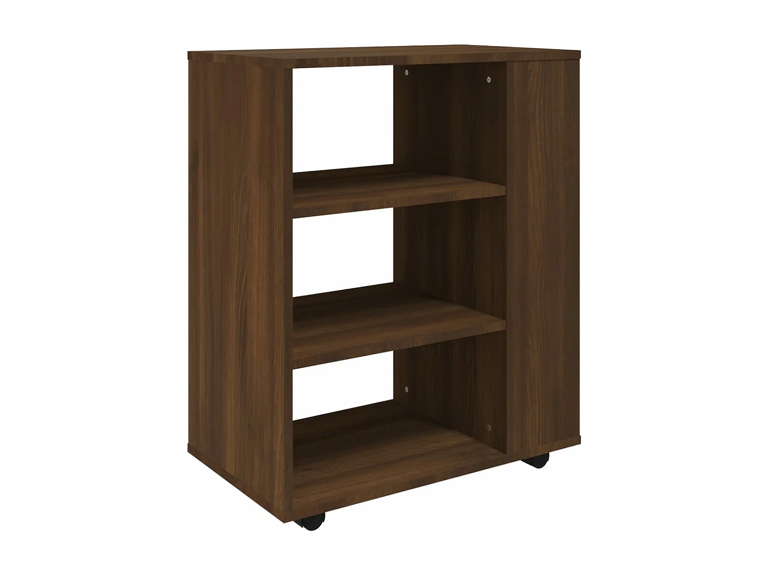 Armoire roulante Chêne marron 60x35x75 cm Bois d'ingénierie FR12590