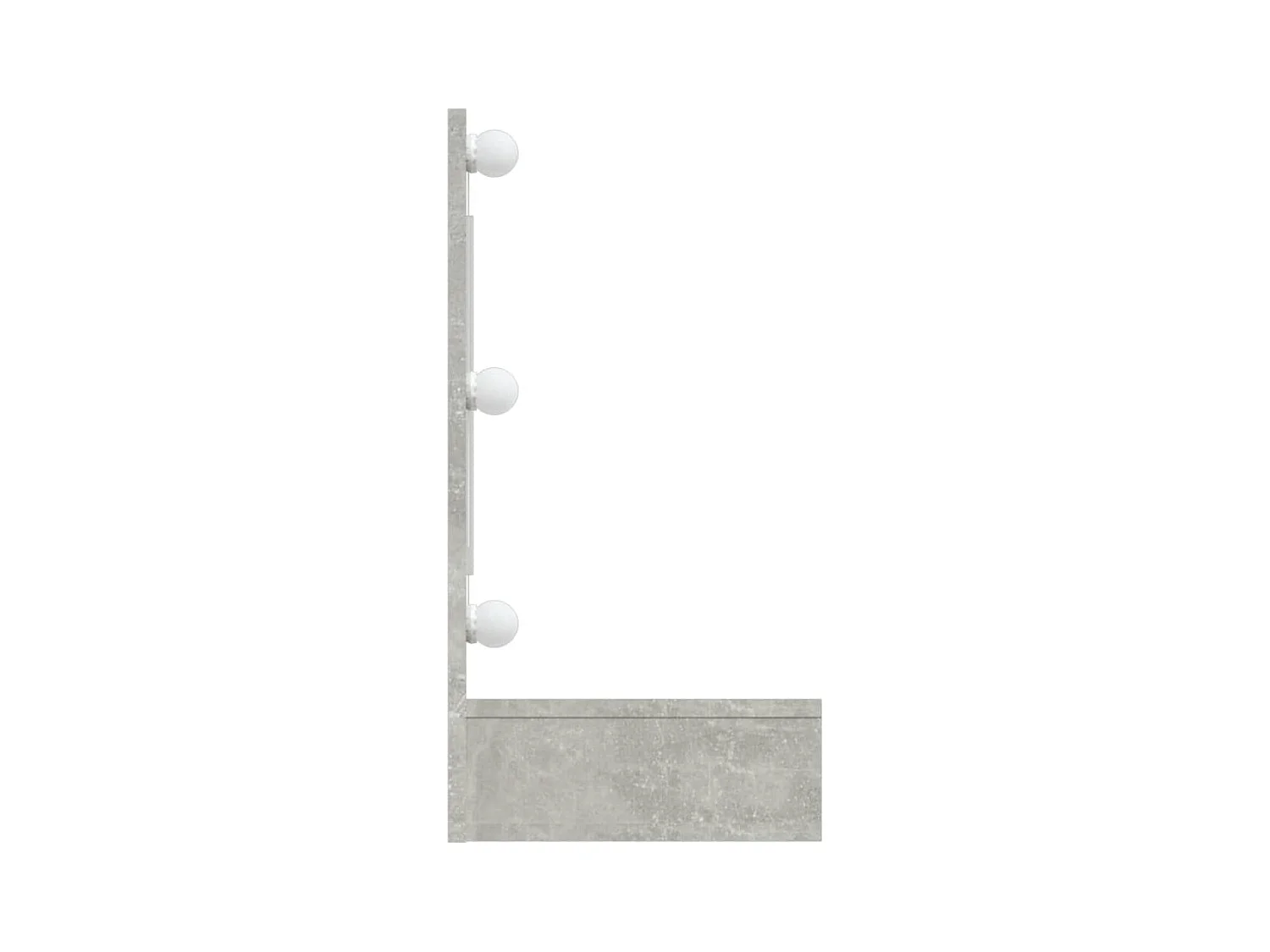 Mueble con espejo y luces LED gris hormigón 90x31,5x62 cm ES499135