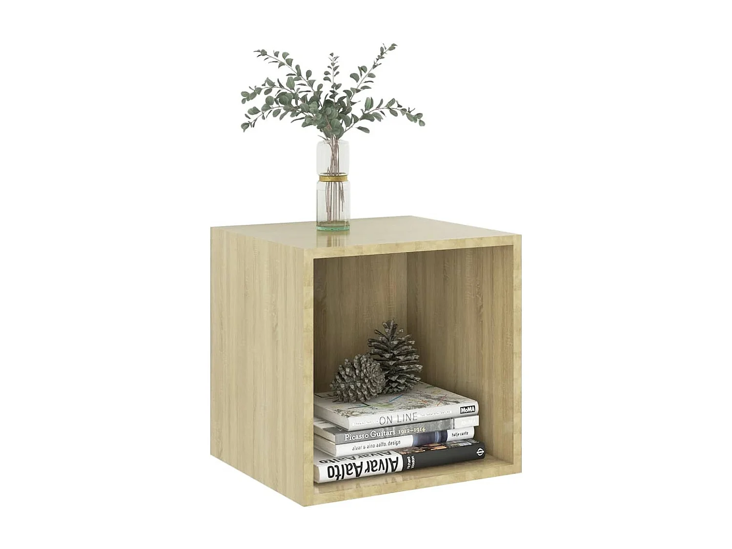 Armario de pared 2 uds madera contrachapada roble 37x37x37 cm ES145487