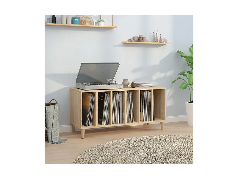 Armoire à disques chêne sonoma 100x38x48 cm bois d'ingénierie FR75740