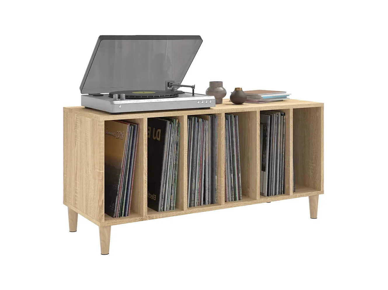 Armoire à disques chêne sonoma 100x38x48 cm bois d'ingénierie FR75740