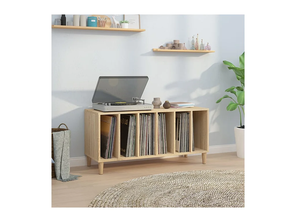 Armoire à disques chêne sonoma 100x38x48 cm bois d'ingénierie FR75740