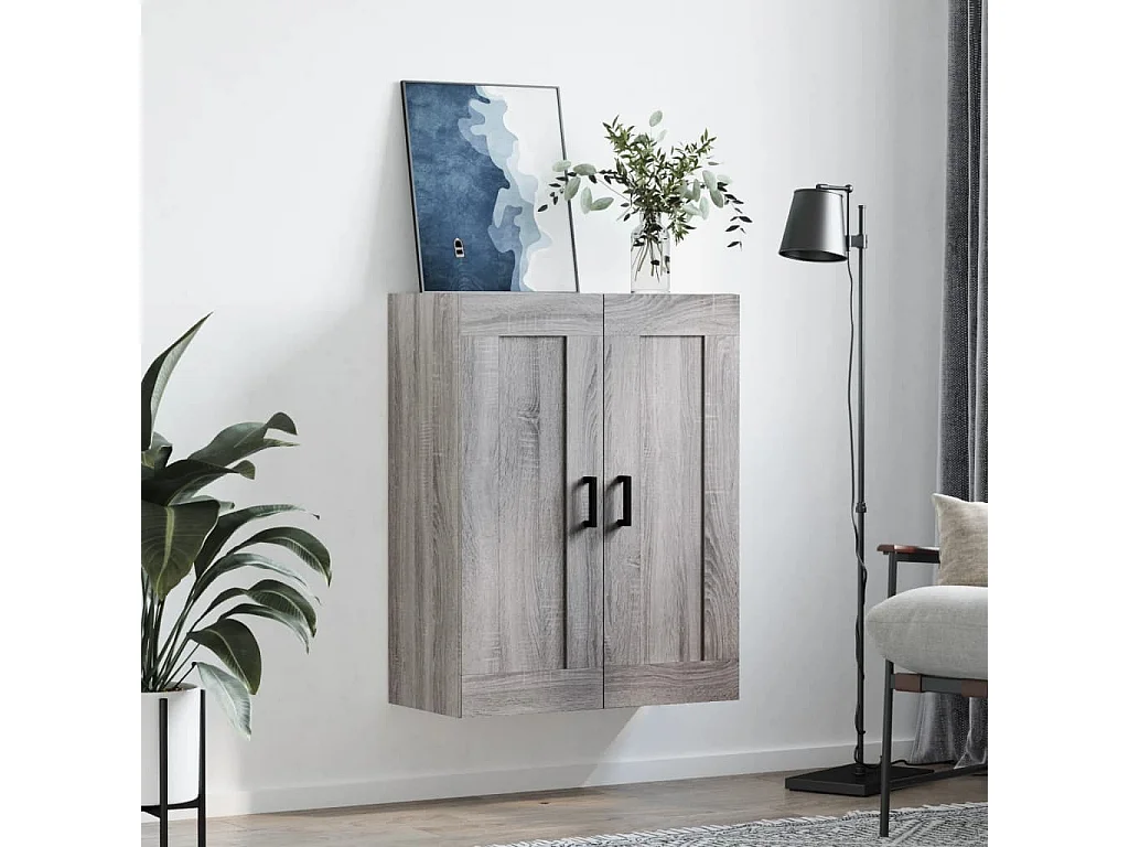 Armoire murale sonoma gris 69,5x34x90 cm bois d'ingénierie FR81229