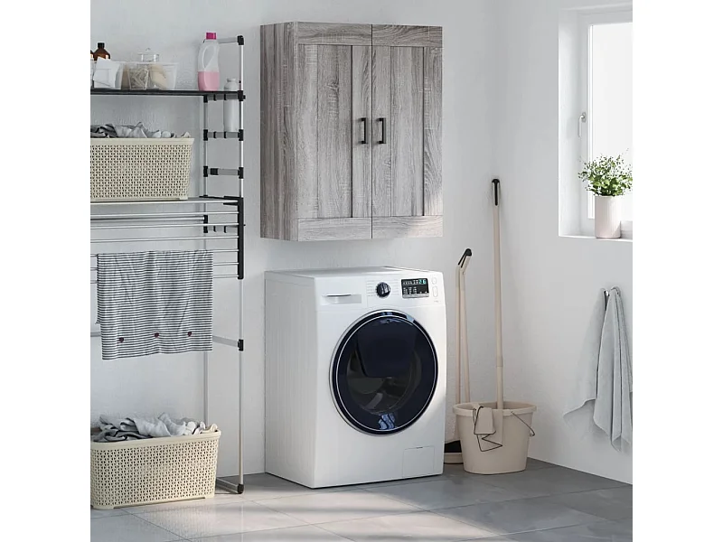 Armoire murale sonoma gris 69,5x34x90 cm bois d'ingénierie FR81229