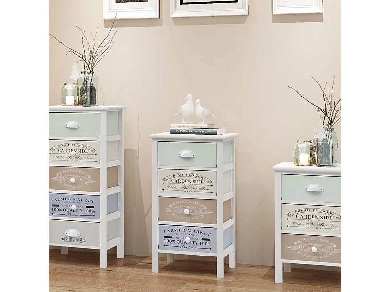Armoire de rangement en style français 4 tiroirs Bois FR53973