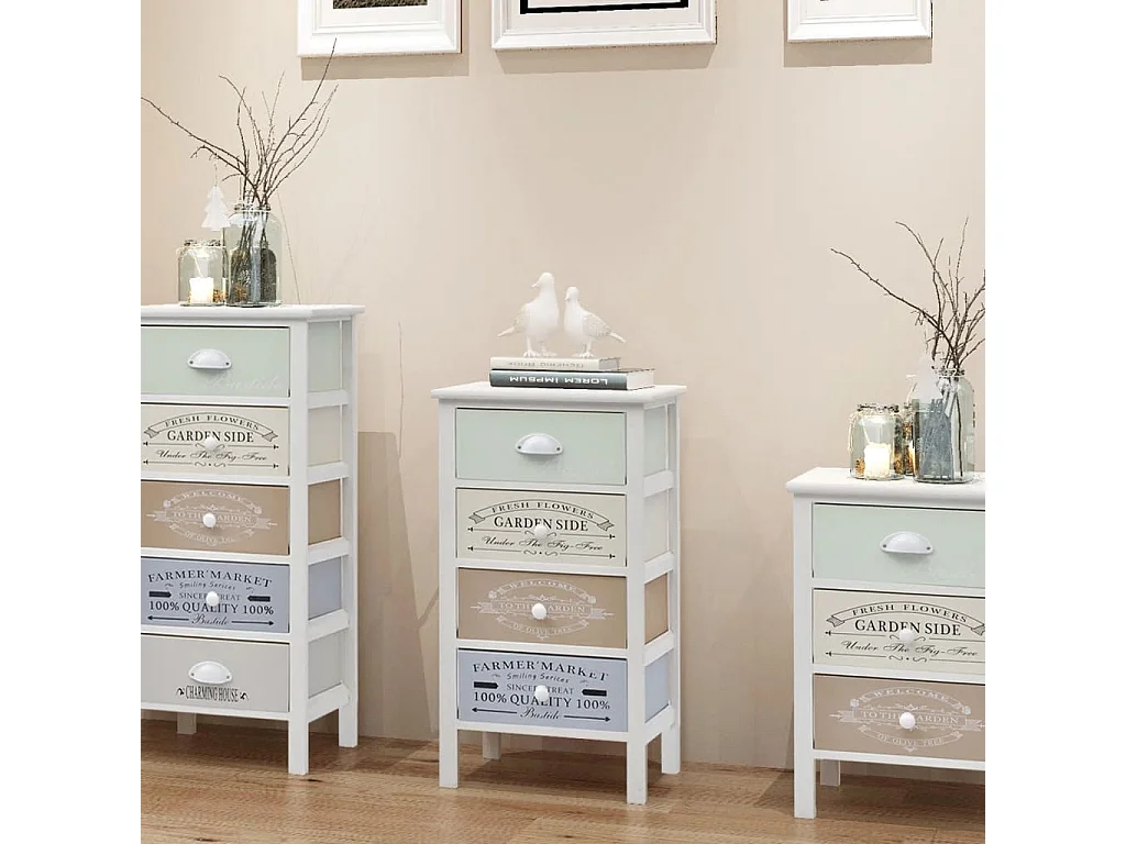 Armoire de rangement en style français 4 tiroirs Bois FR53973