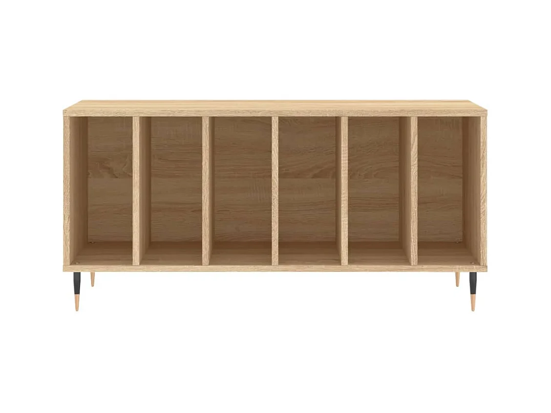 Platenkast 100x38x48 cm bewerkt hout sonoma eikenkleurig BE636966