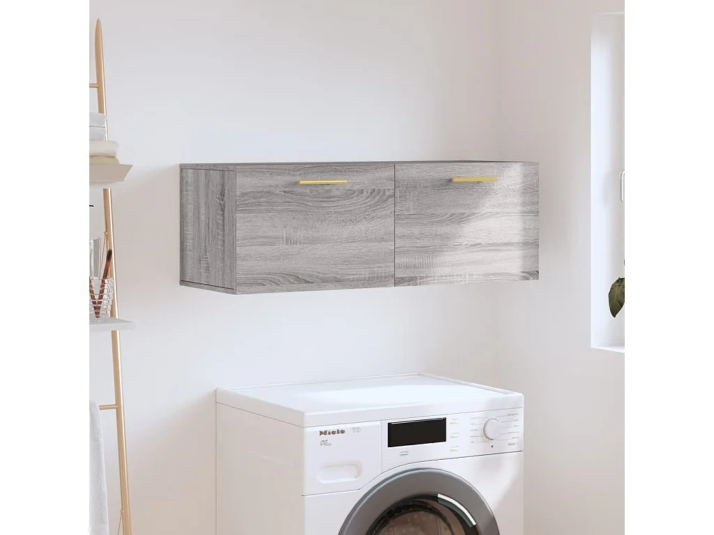 Armoire murale sonoma gris 100x36,5x35 cm bois d'ingénierie FR20142